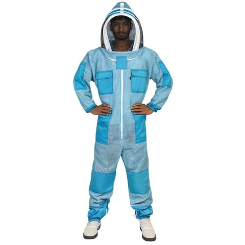 Blue Ventilated Protective Beekeeping Suit