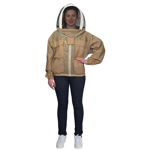 Beekeepers Shield - Full Vented Jacket with Veil (Brown)