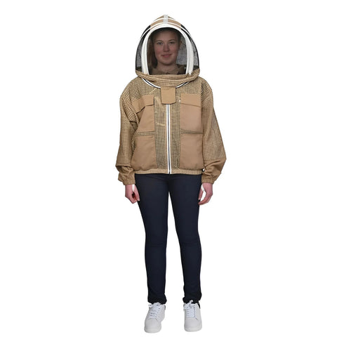 Beekeepers Shield - Full Vented Jacket with Veil (Brown)