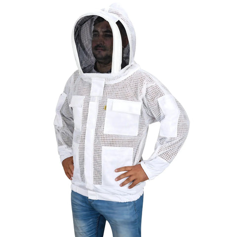 Unisex White Ventilated Bee Suit