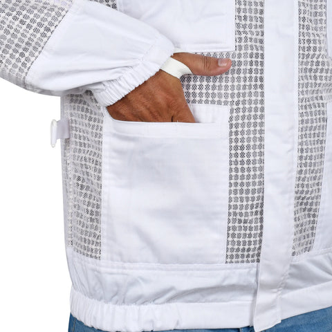 Unisex White Ventilated Bee Suit