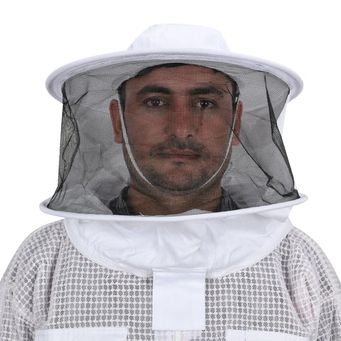 Unisex White Ventilated Bee Suit