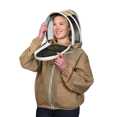 Beekeepers Shield - Full Vented Jacket with Veil (Brown)