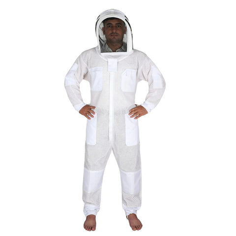 Unisex White Ventilated Bee Suit / Sting Stopper Professional Ventilated Beekeeping Suit all sizes